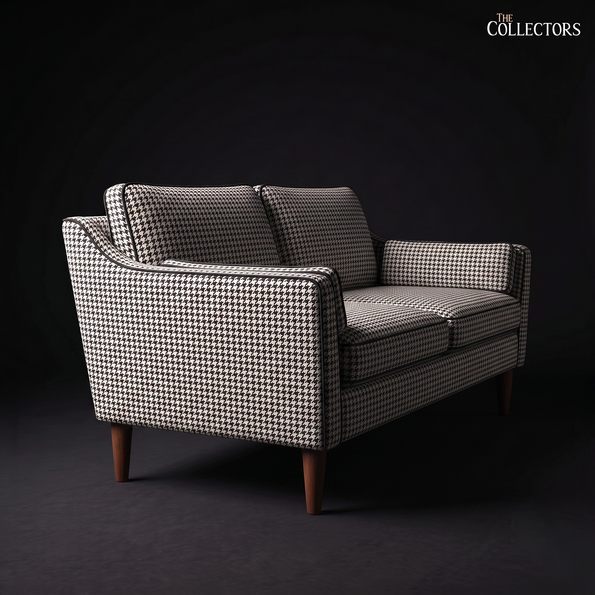 The Chelsea Houndstooth Mid-Century Loveseat