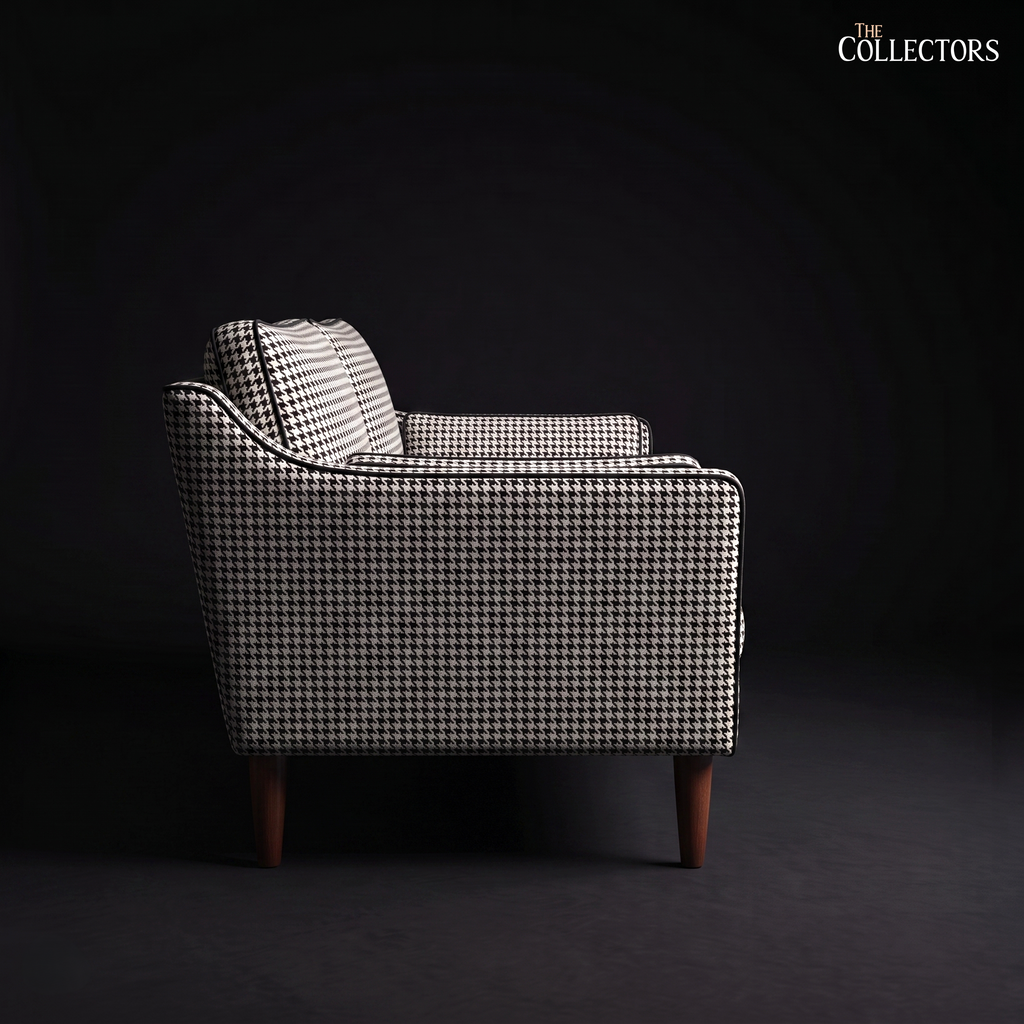 The Chelsea Houndstooth Mid-Century Loveseat
