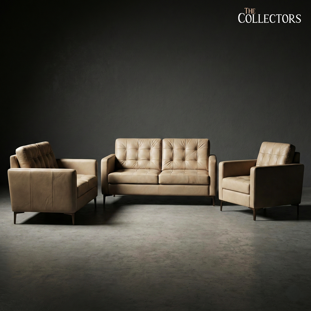 The Copenhagen Modernist Lounge Leather Sofa Suite