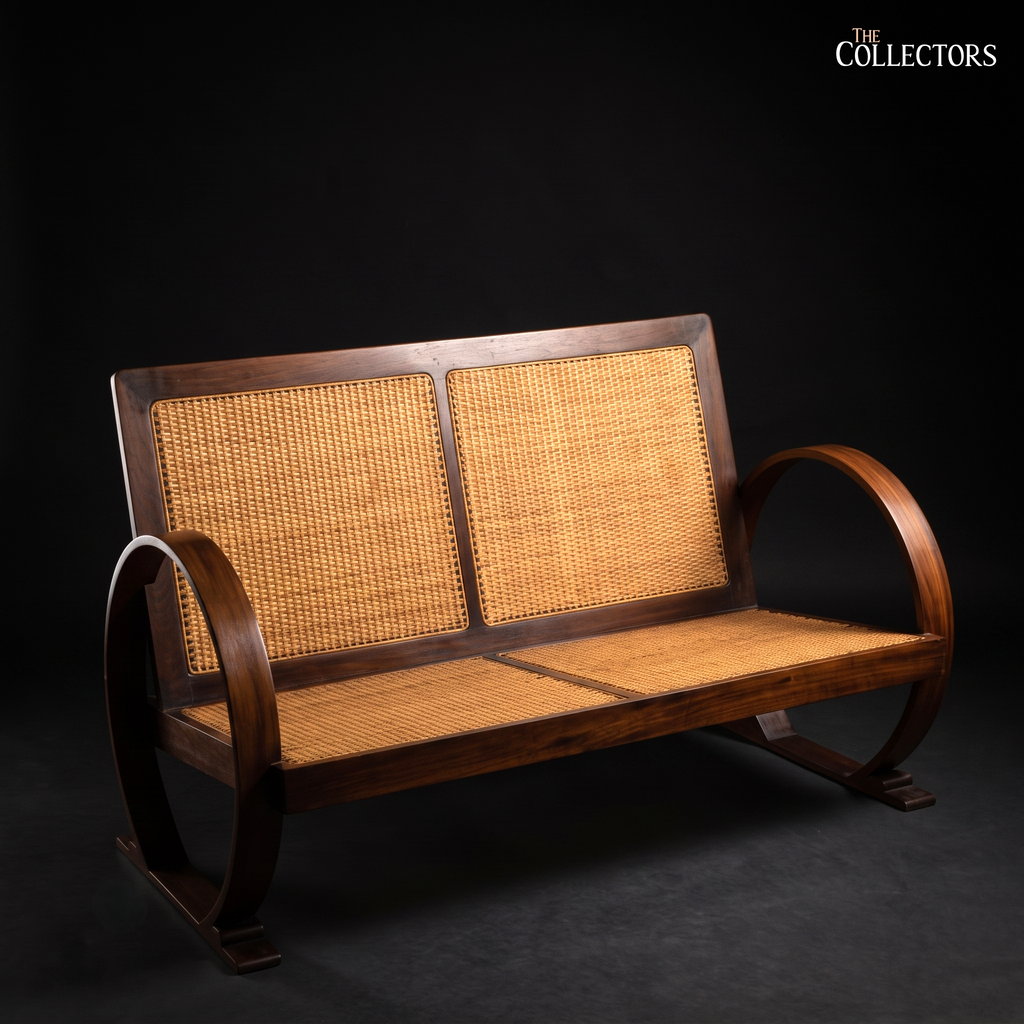 The Côte d'Azur Art Deco Caned Settee