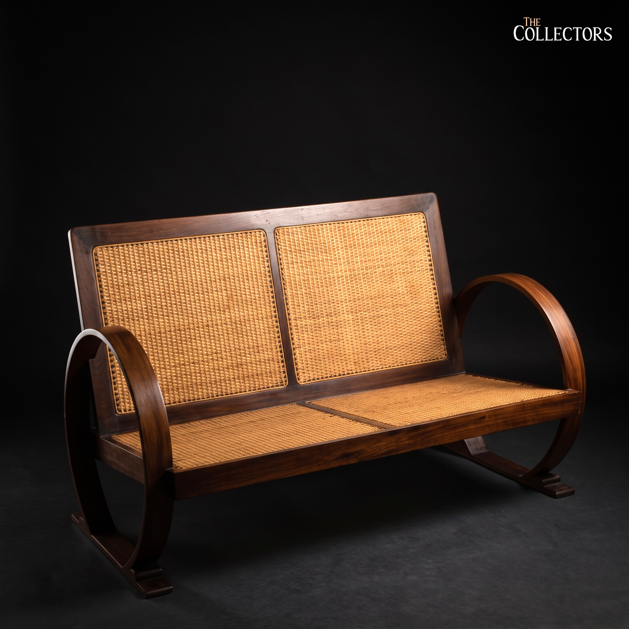 The Côte d'Azur Art Deco Caned Settee