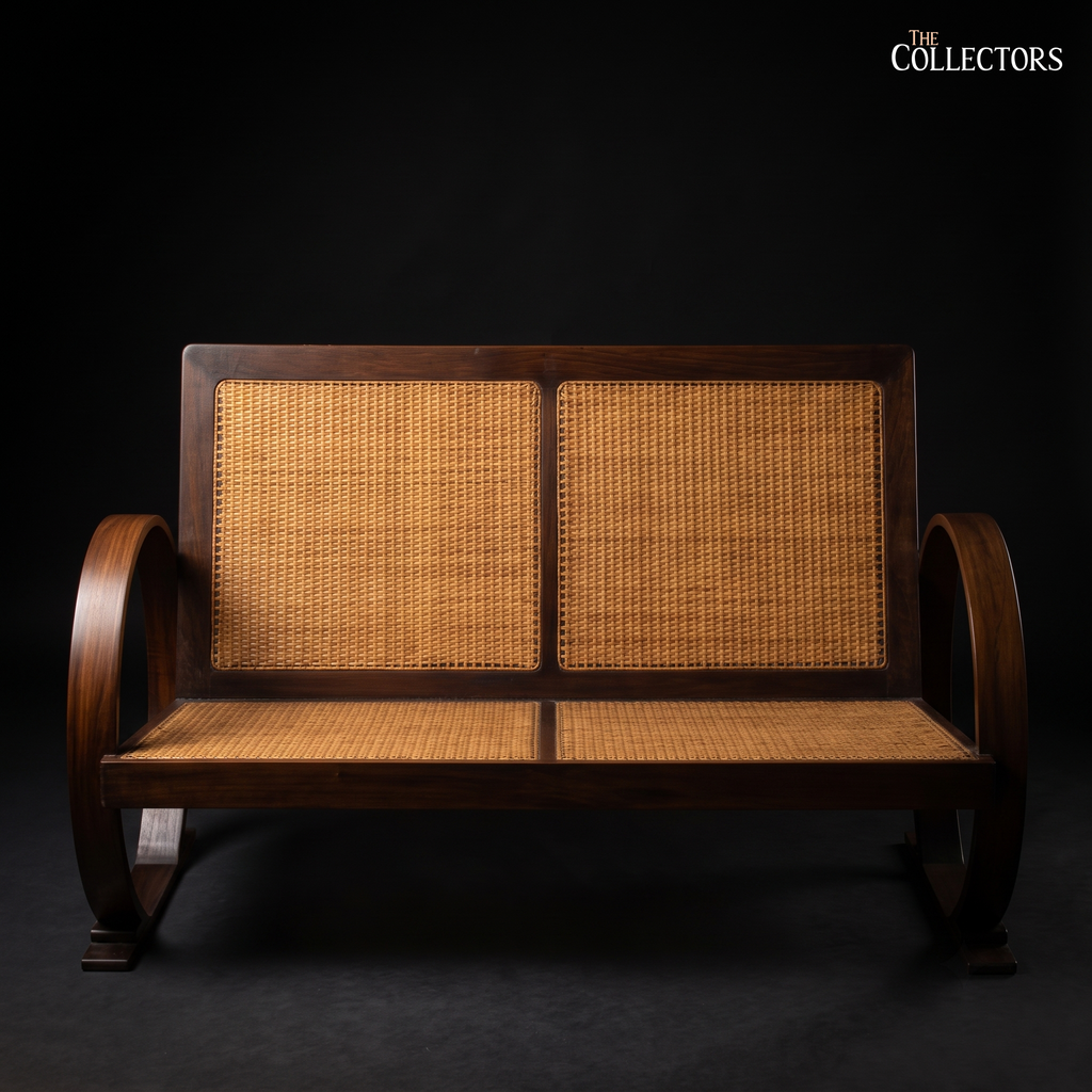 The Côte d'Azur Art Deco Caned Settee