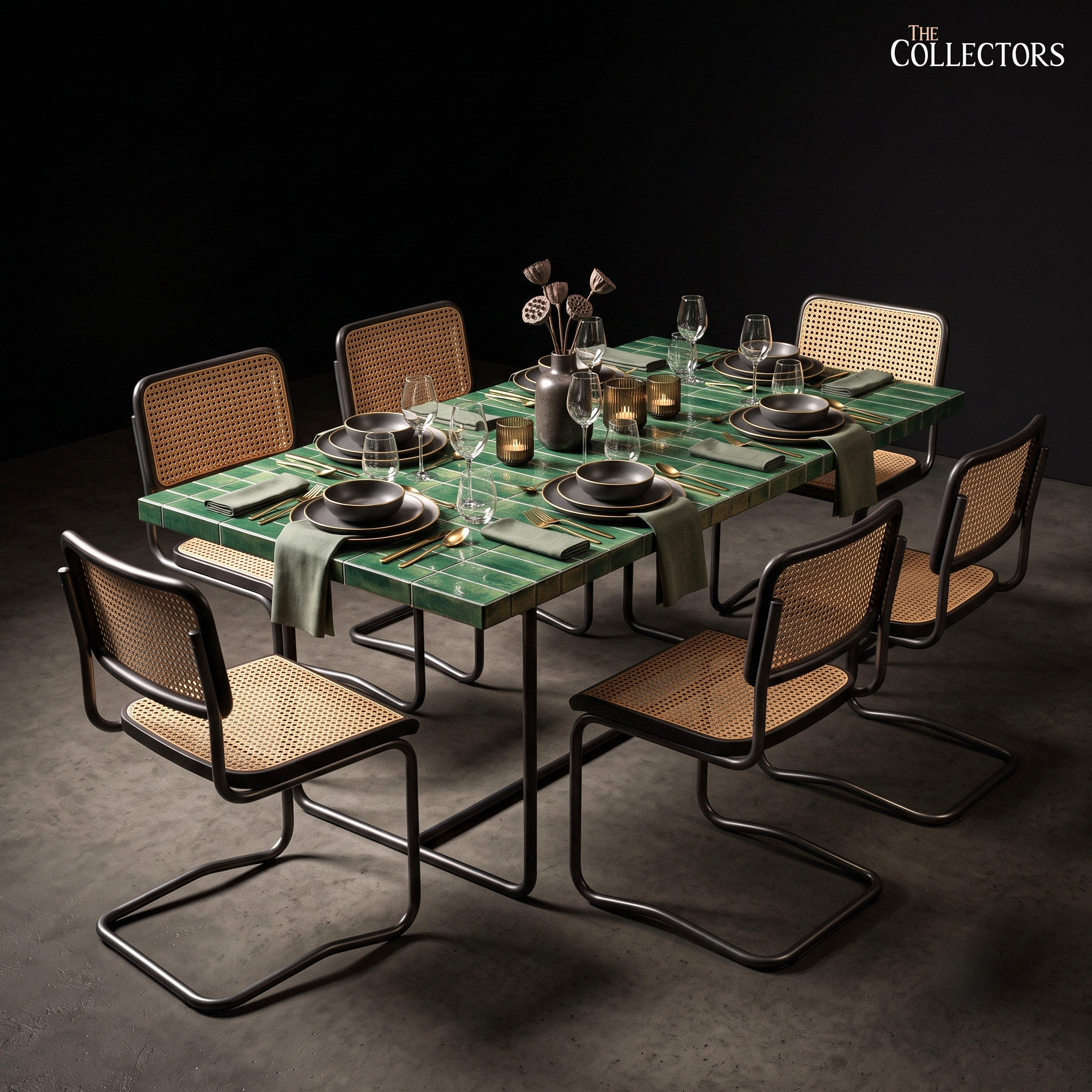 The Dessau Emerald Cantilever Dining Set