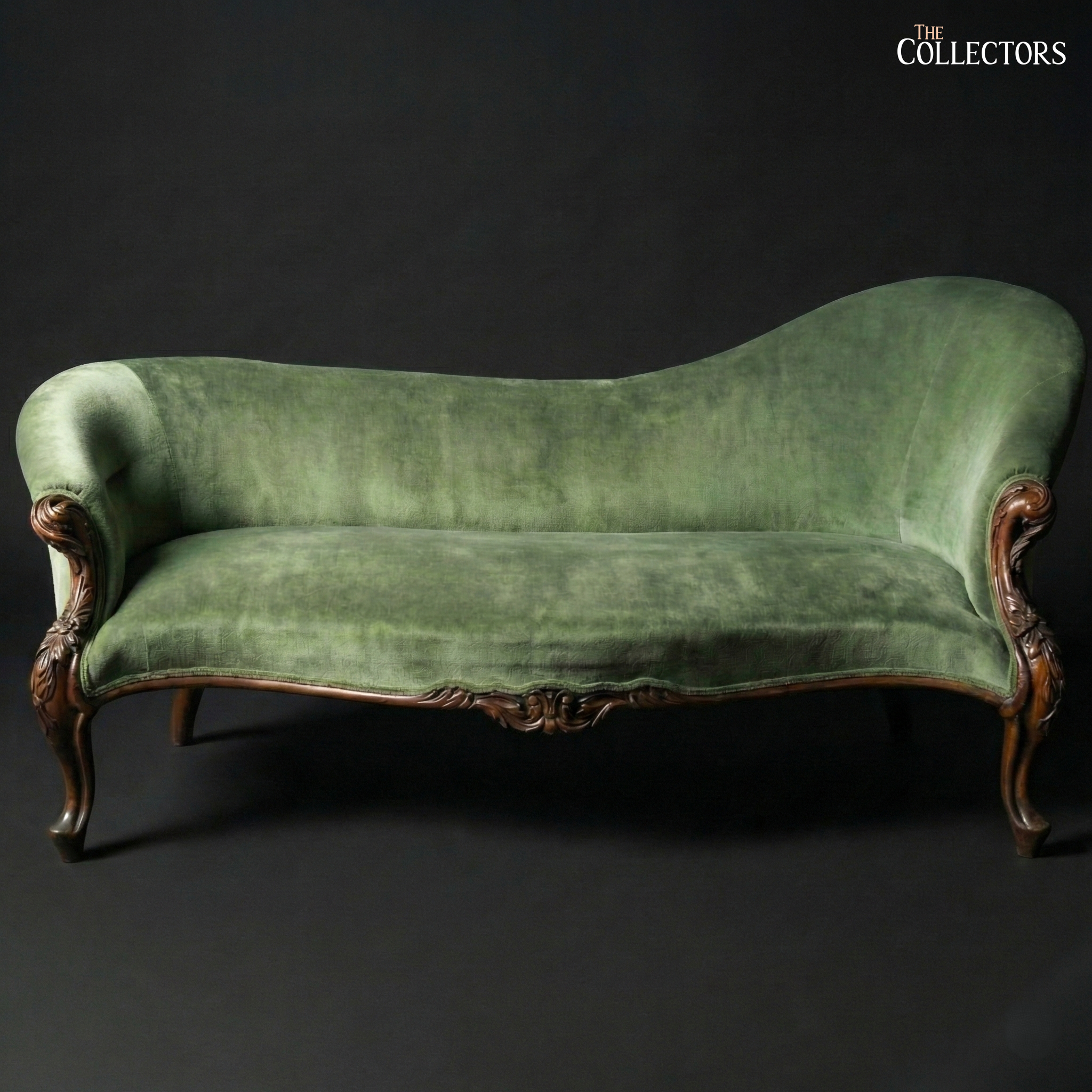 The English High Victorian Spoonback Settee