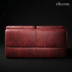 The Lombardy Fold: Tufted Oxblood Leather Sofa