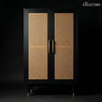 The Lucerne Mid-Century Cane Armoire