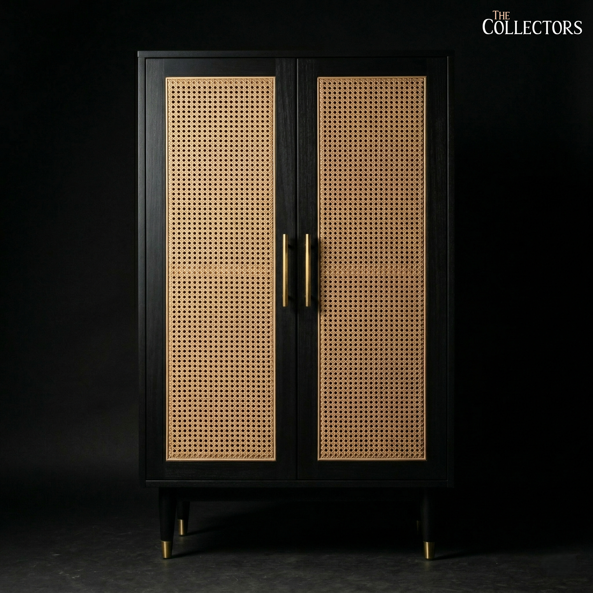The Lucerne Mid-Century Cane Armoire