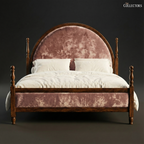 The Lyonnais Velvet-Panel Arched Salon Bed