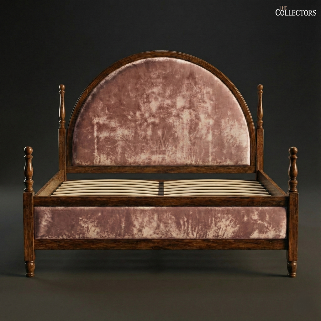 The Lyonnais Velvet-Panel Arched Salon Bed