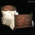 The Maharaja’s Aviary - Hand Carved Royal Peacock Bed