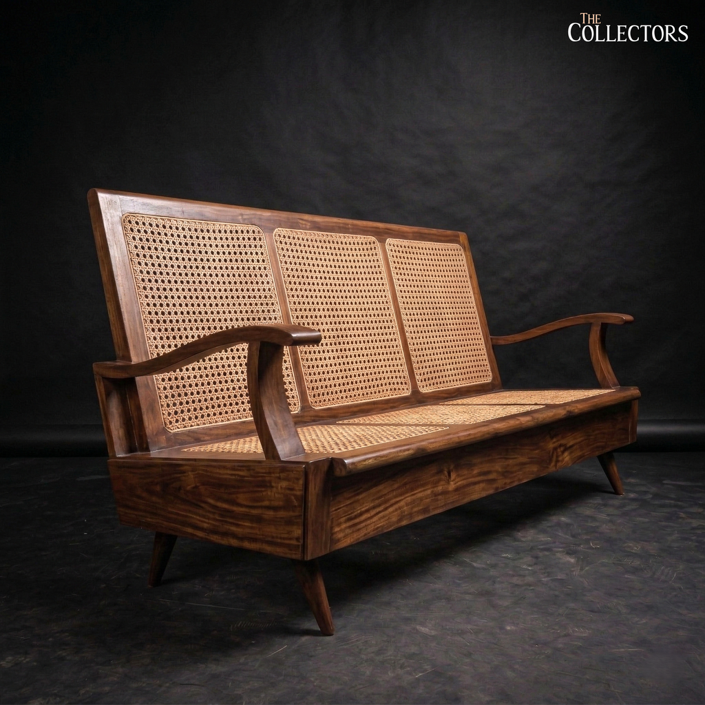 The Matunga Art Deco Cane Lounge Sofa