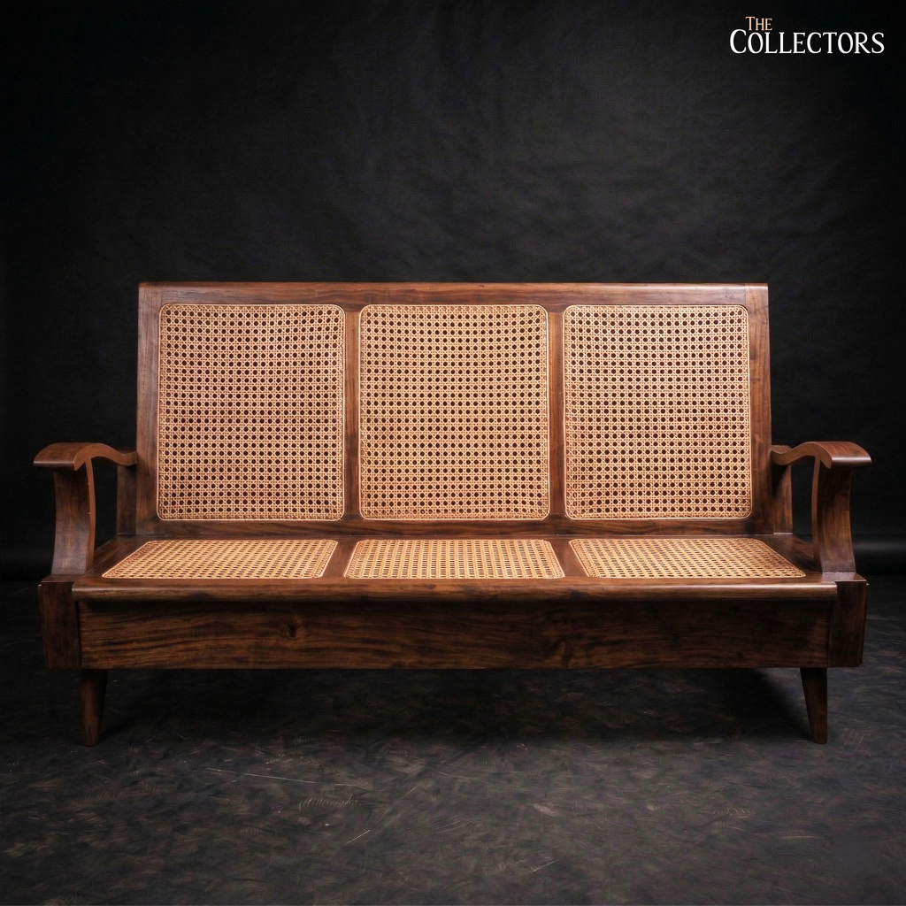 The Matunga Art Deco Cane Lounge Sofa