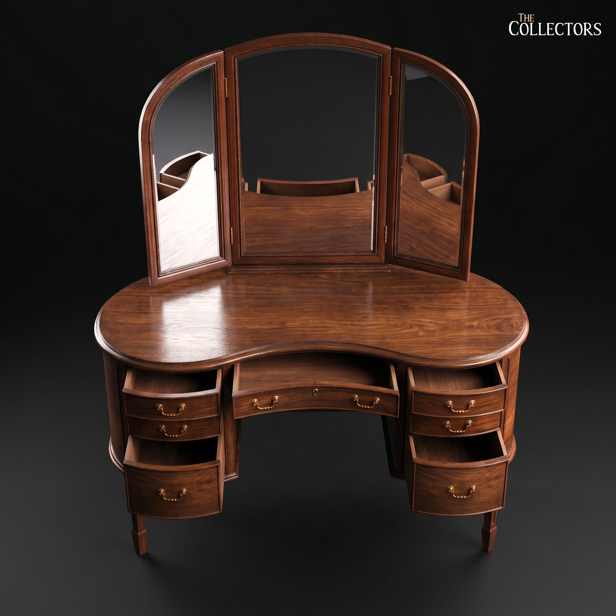 The Mayfair Sheraton-Revival Kidney Vanity Table