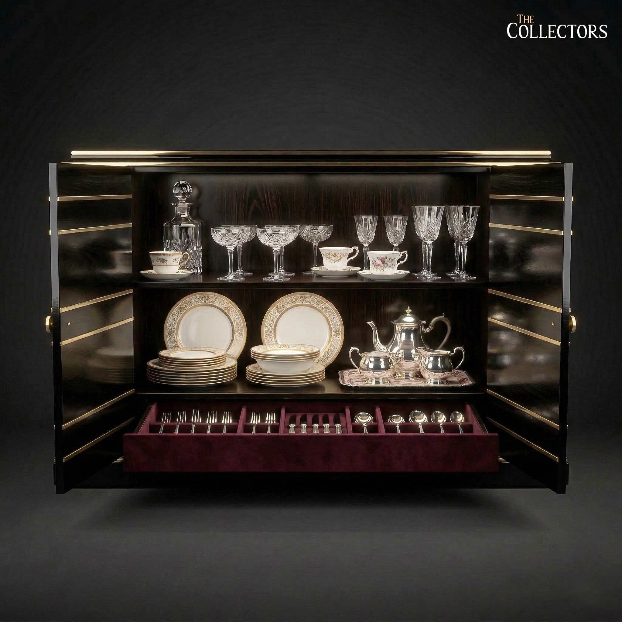 The Minuit Noir Art Deco Sideboard