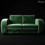 The Monaco Streamline Art Deco Sofa