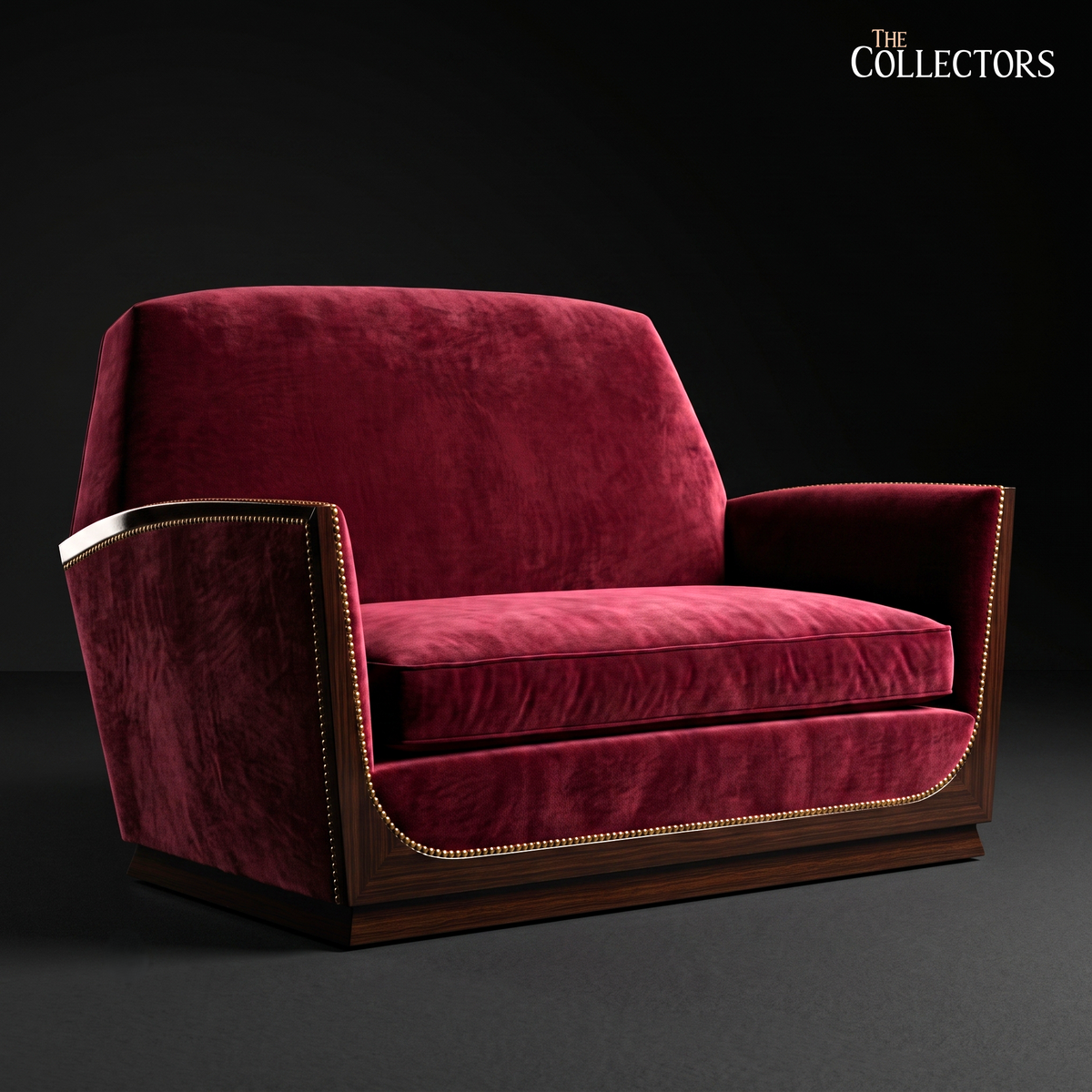 The Montparnasse Nocturne Art Deco Loveseat