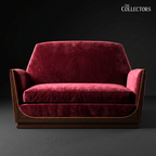 The Montparnasse Nocturne Art Deco Loveseat