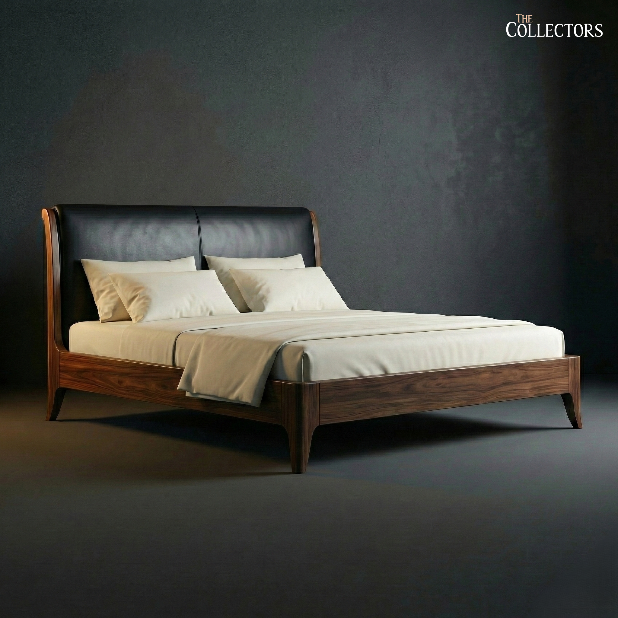 The Normandie Streamline Moderne Leatherback Bed