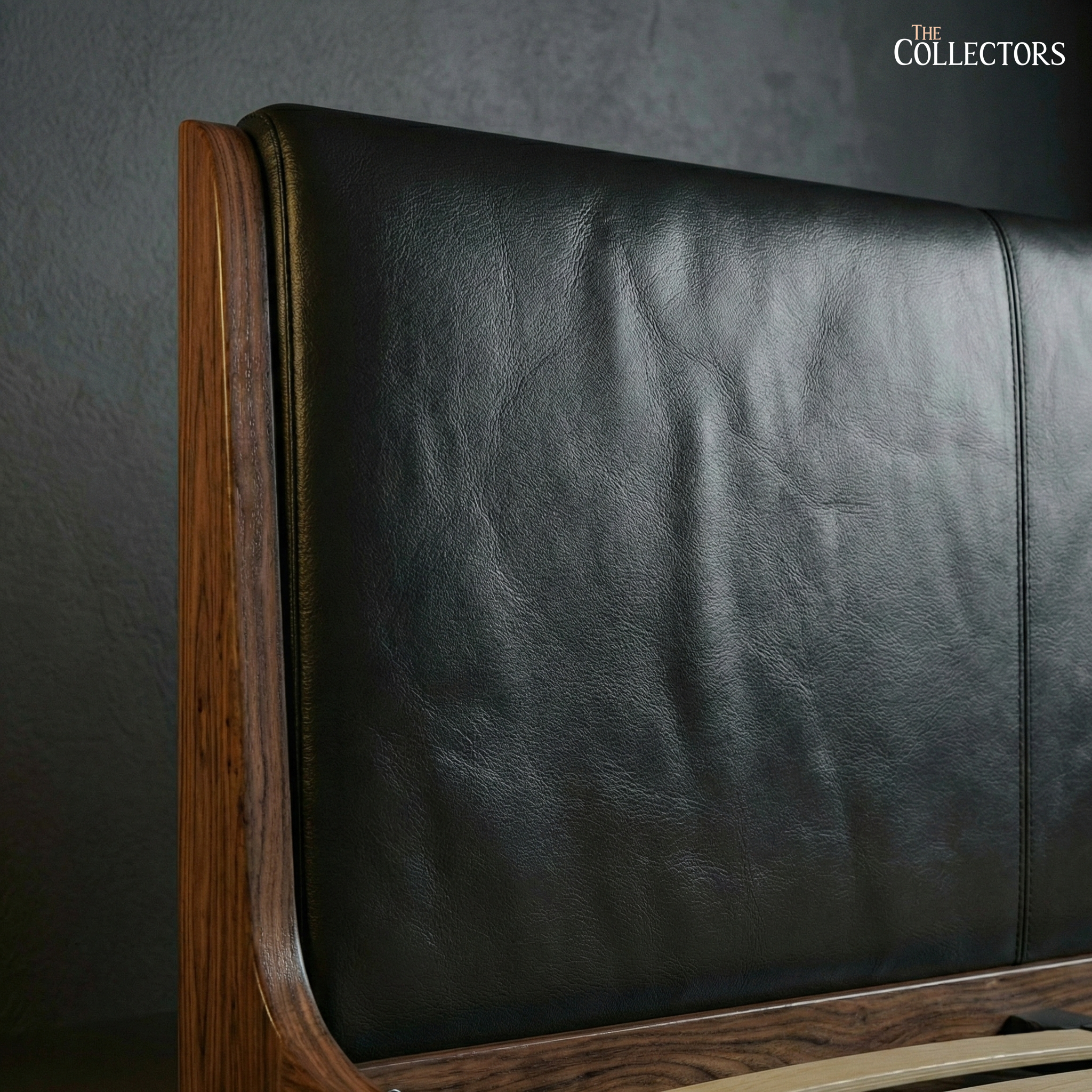The Normandie Streamline Moderne Leatherback Bed