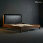 The Normandie Streamline Moderne Leatherback Bed
