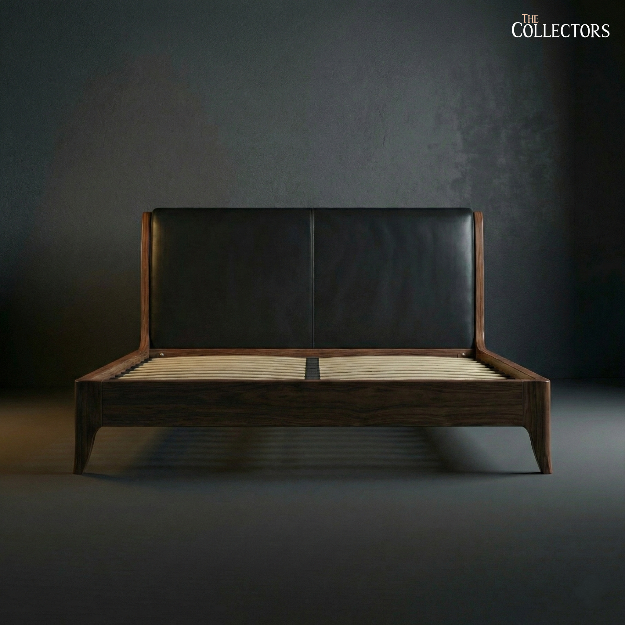 The Normandie Streamline Moderne Leatherback Bed