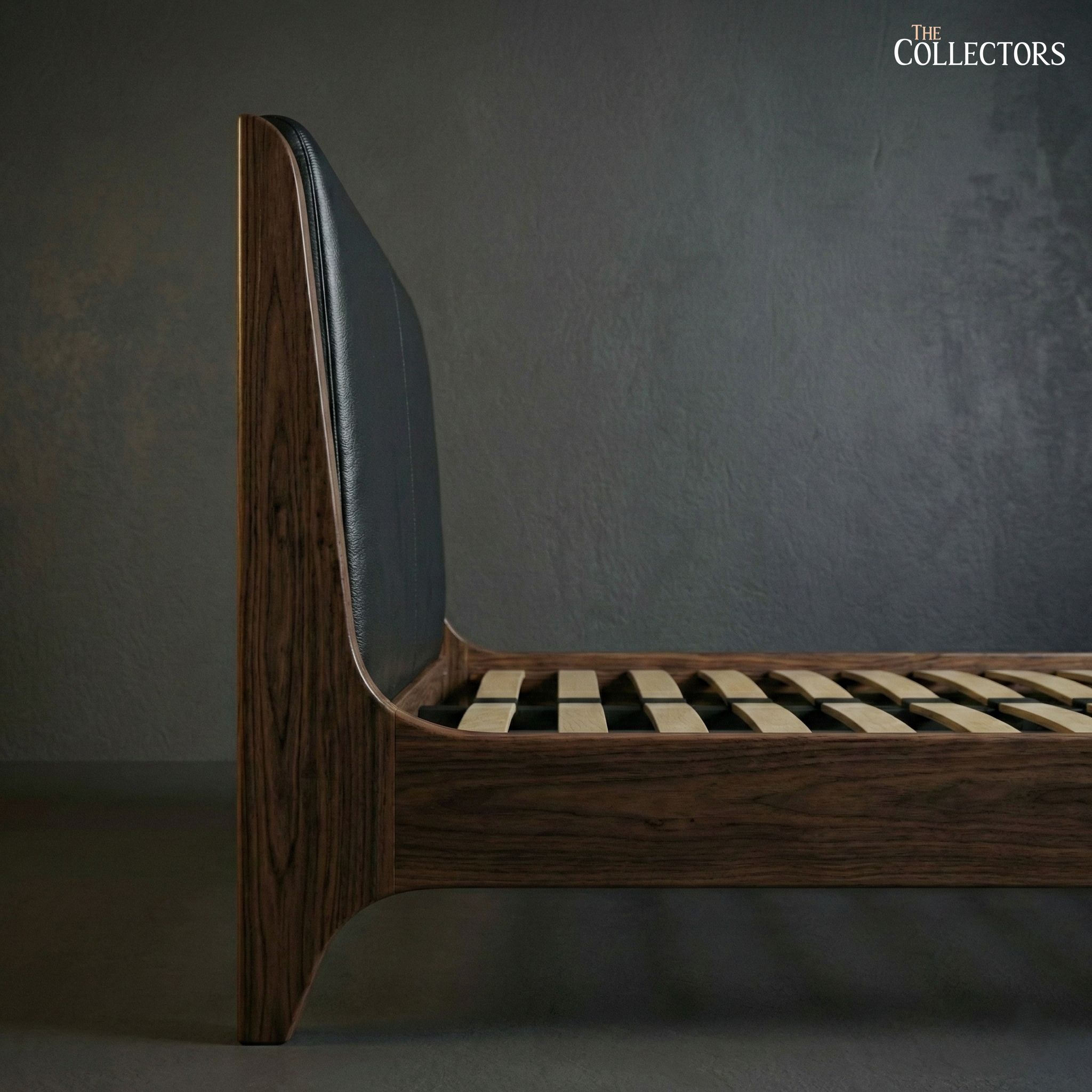 The Normandie Streamline Moderne Leatherback Bed