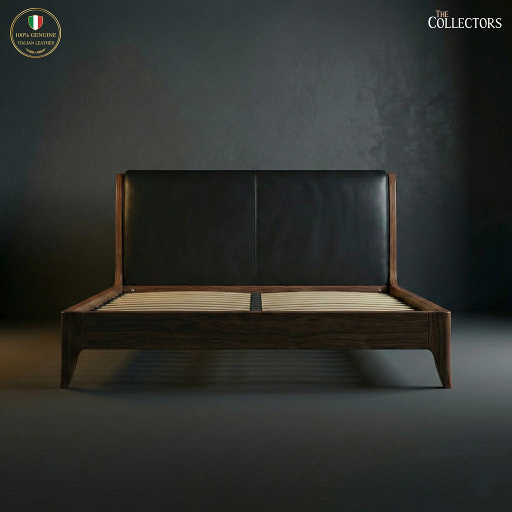 The Normandie Streamline Moderne Leatherback Bed