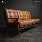 The Nørrebro Danish Mid-Century Leather Suite