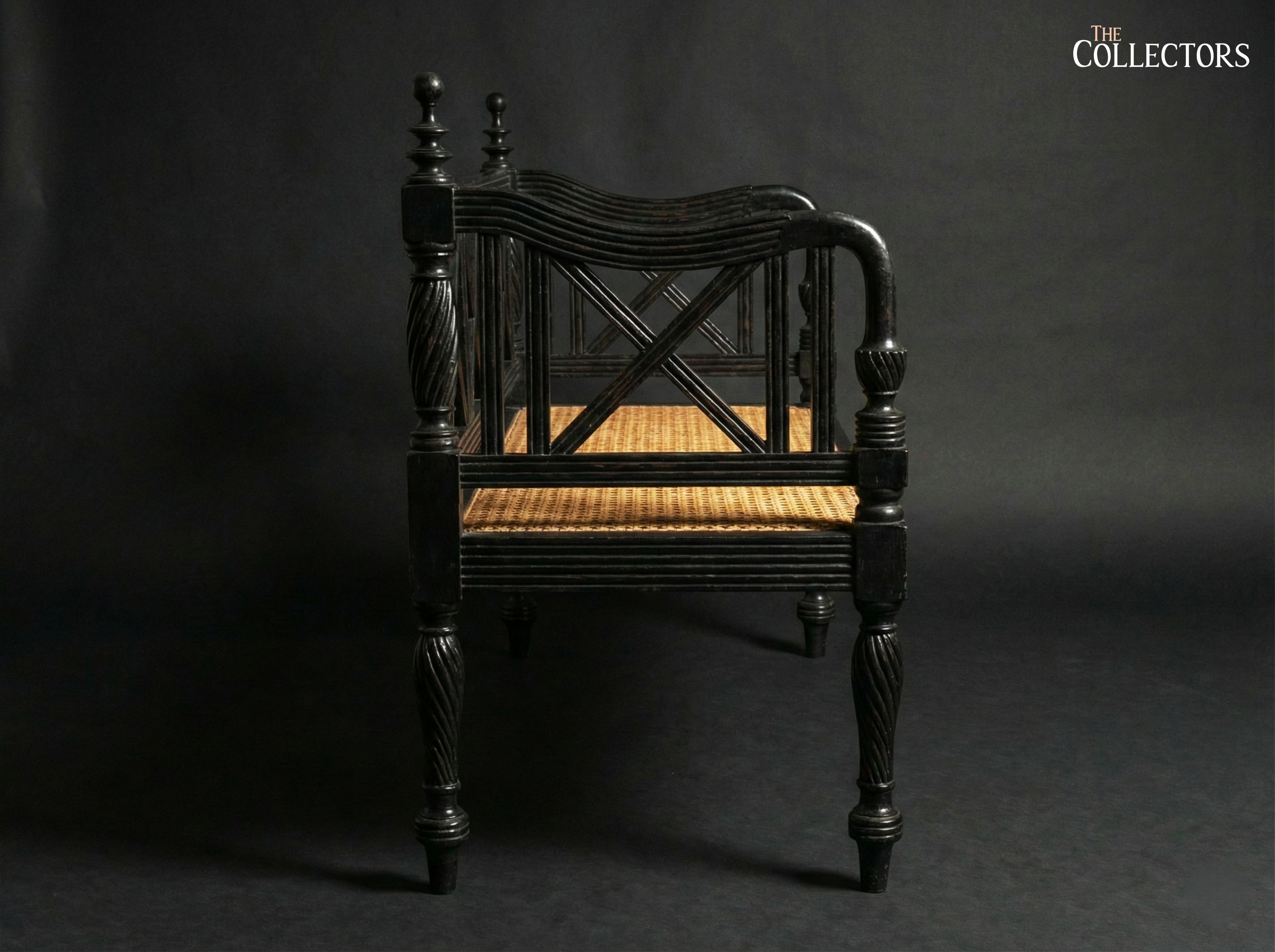 The Old Colombo Cane-Seat Bench