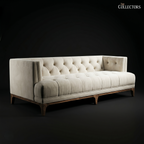 The Palm Springs Mid-Century Tufted Ivory Sofa