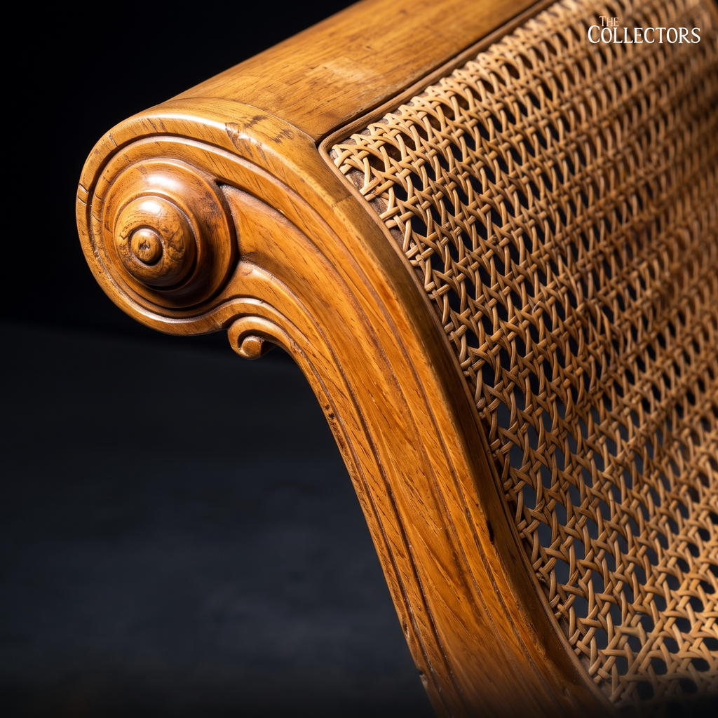 The Pondichéry Double-Scroll Cane Daybed