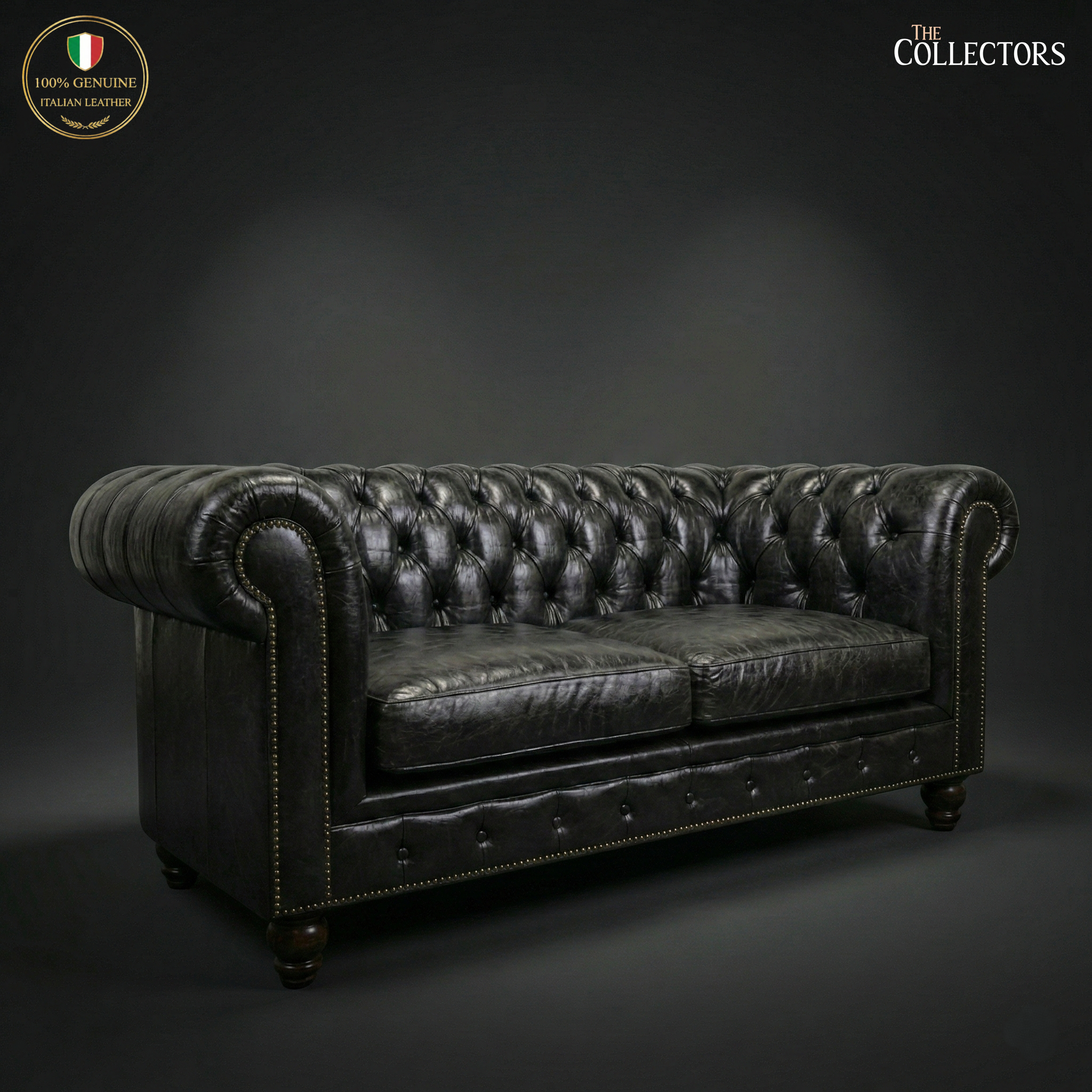 The Savoy Club Chesterfield Leather 2 Seater Sofa