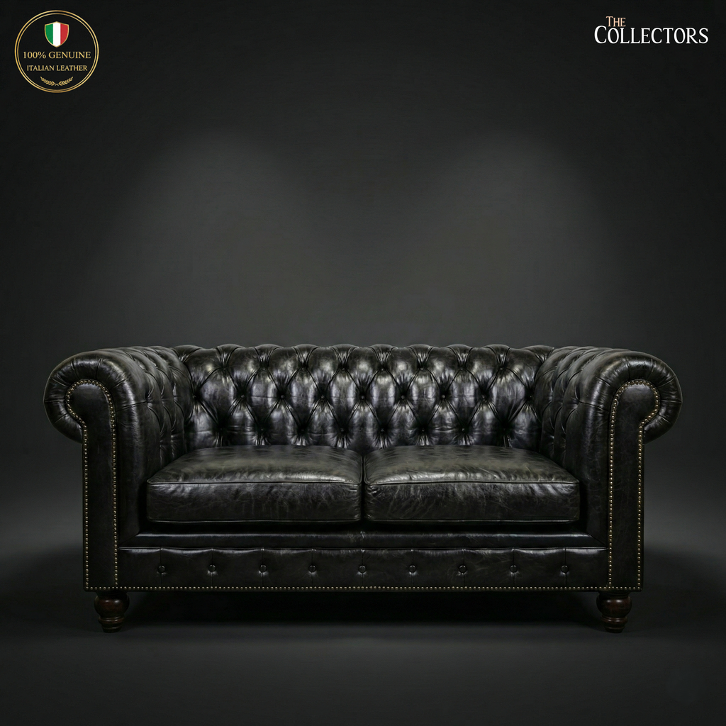 The Savoy Club Chesterfield Leather 2 Seater Sofa