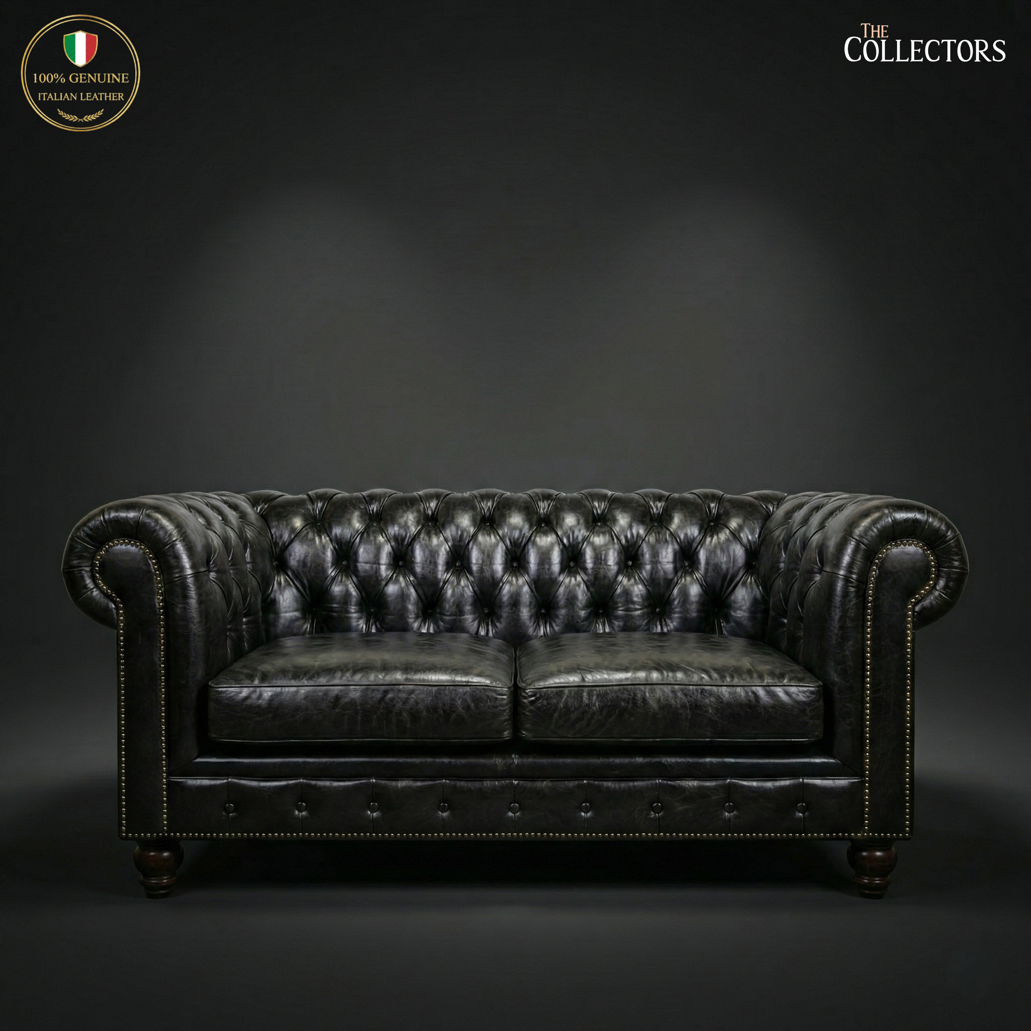 The Savoy Club Chesterfield Leather 2 Seater Sofa