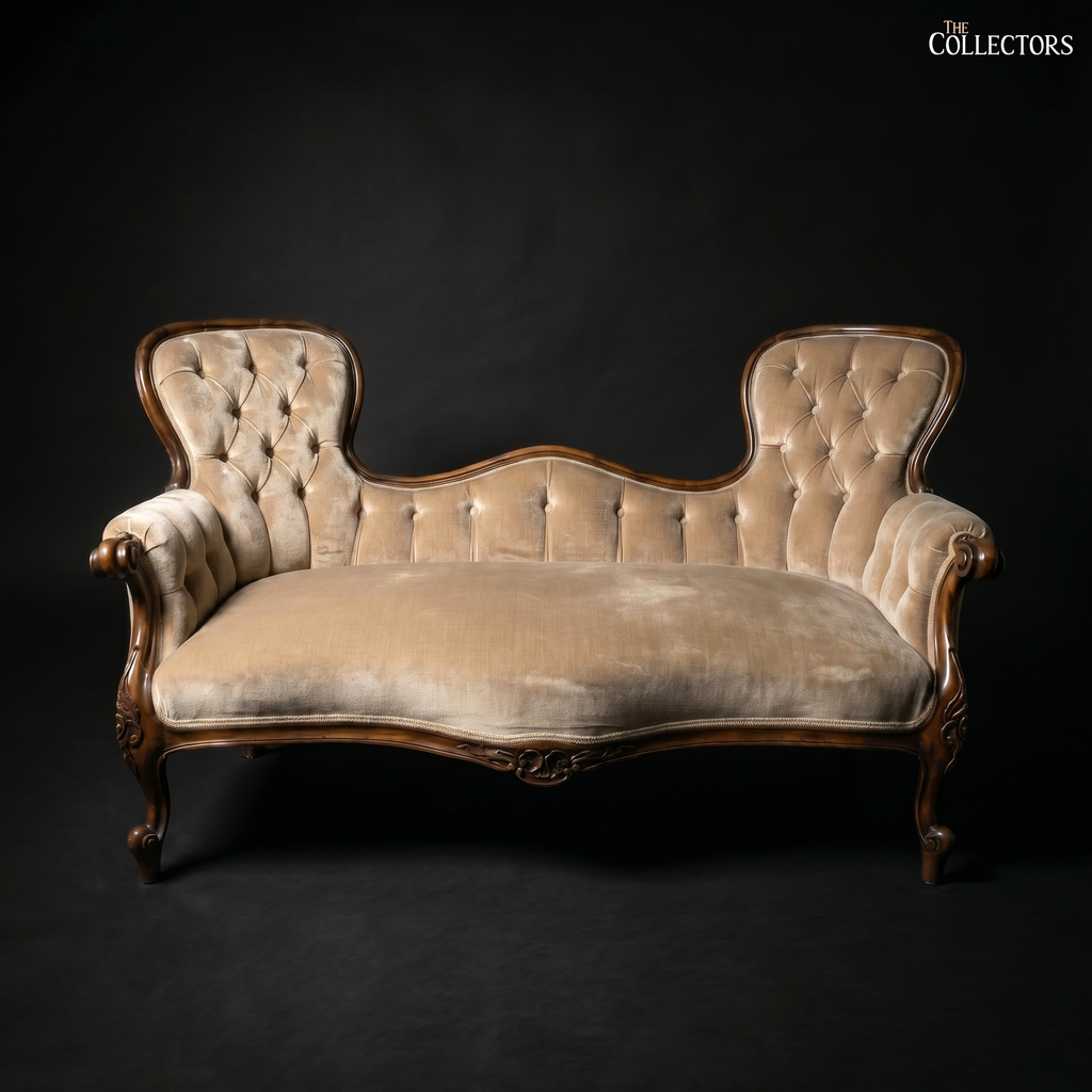 The Victorian Rococo Revival Double-Back Settee