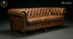 The Westminster Gentleman’s Chesterfield Three Seater Leather Sofa