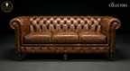 The Westminster Gentleman’s Chesterfield Three Seater Leather Sofa