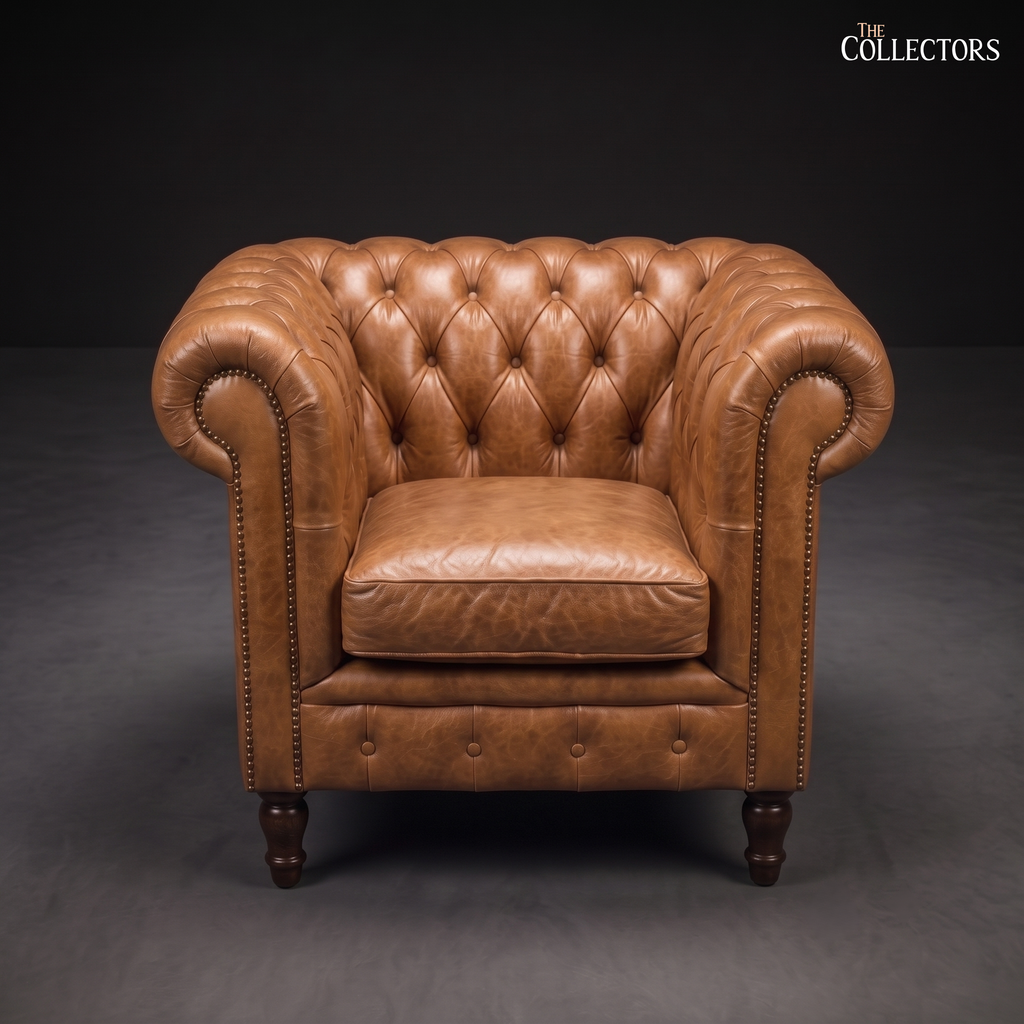 The Westminster Gentleman’s Chesterfield Single Seater Leather Sofa