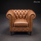 The Westminster Gentleman’s Chesterfield Single Seater Leather Sofa