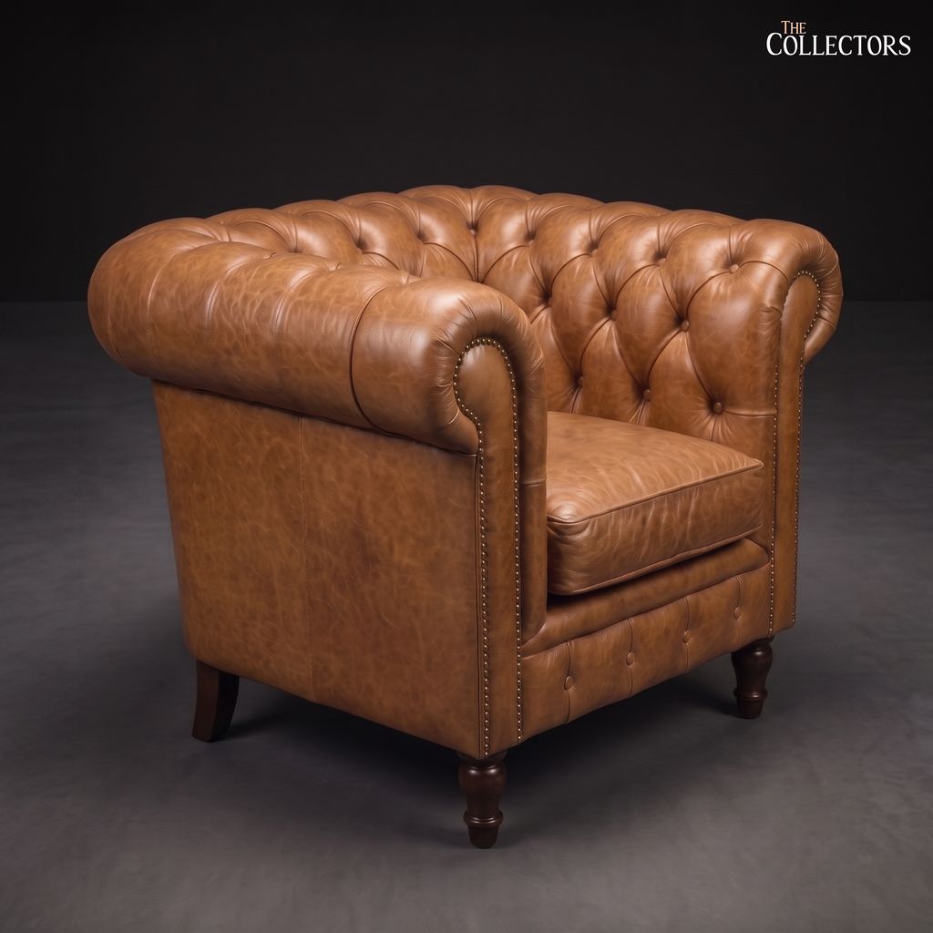 The Westminster Gentleman’s Chesterfield Single Seater Leather Sofa