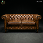 The Westminster Gentleman’s Chesterfield Two Seater Leather Sofa