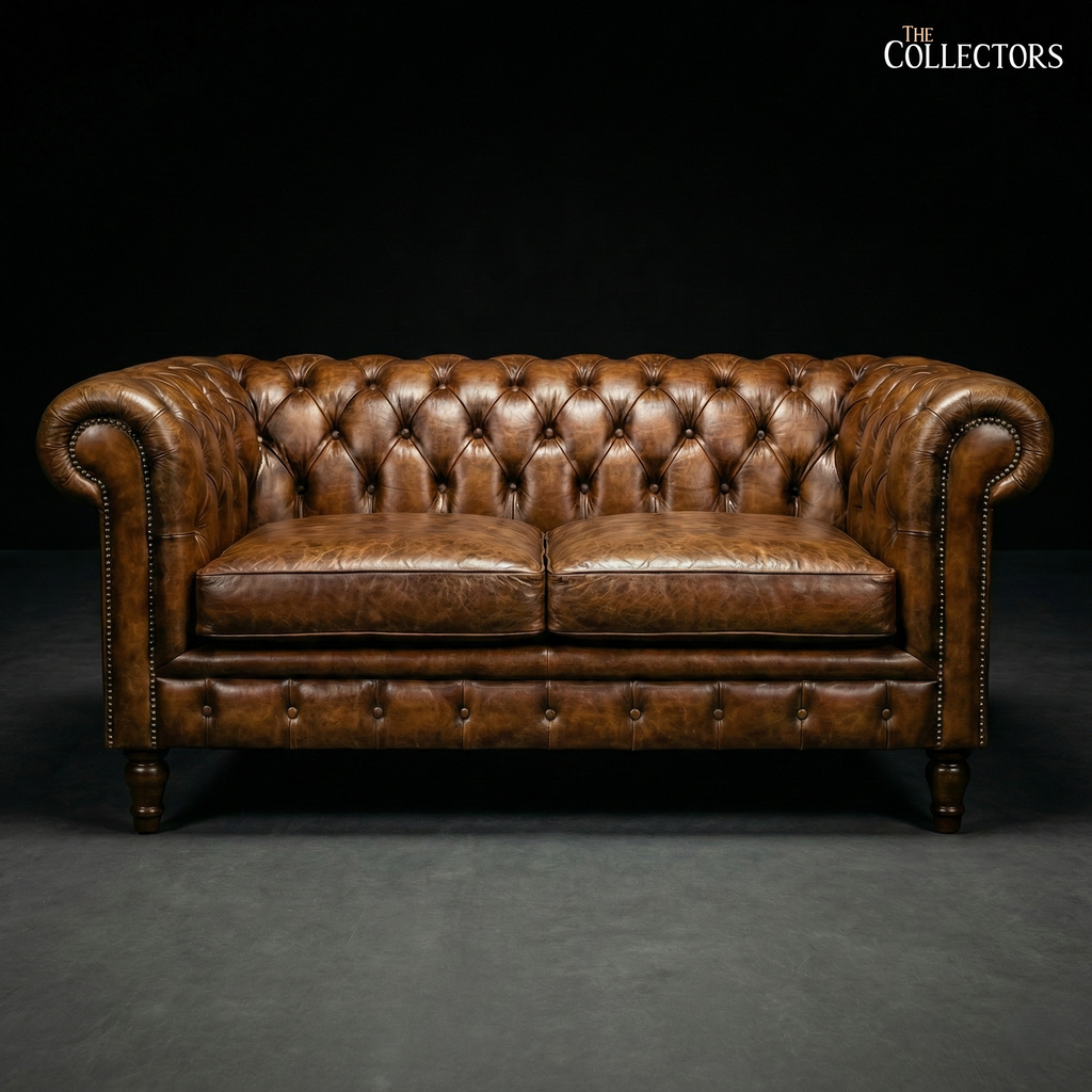 The Westminster Gentleman’s Chesterfield Two Seater Leather Sofa