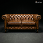 The Westminster Gentleman’s Chesterfield Two Seater Leather Sofa