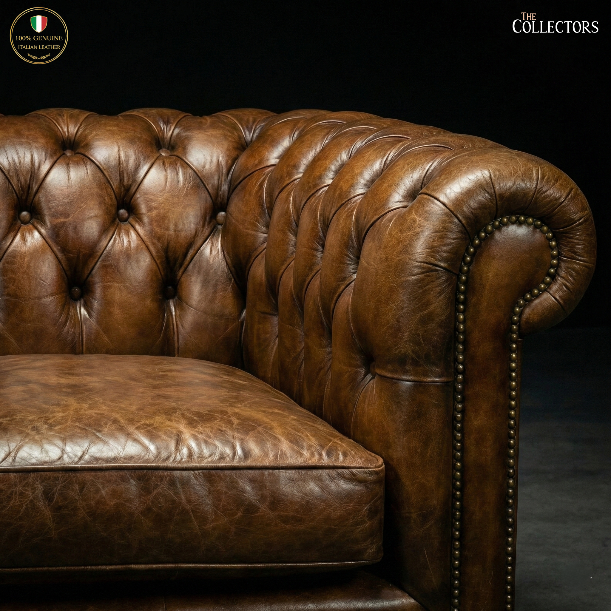 The Westminster Gentleman’s Chesterfield Two Seater Leather Sofa