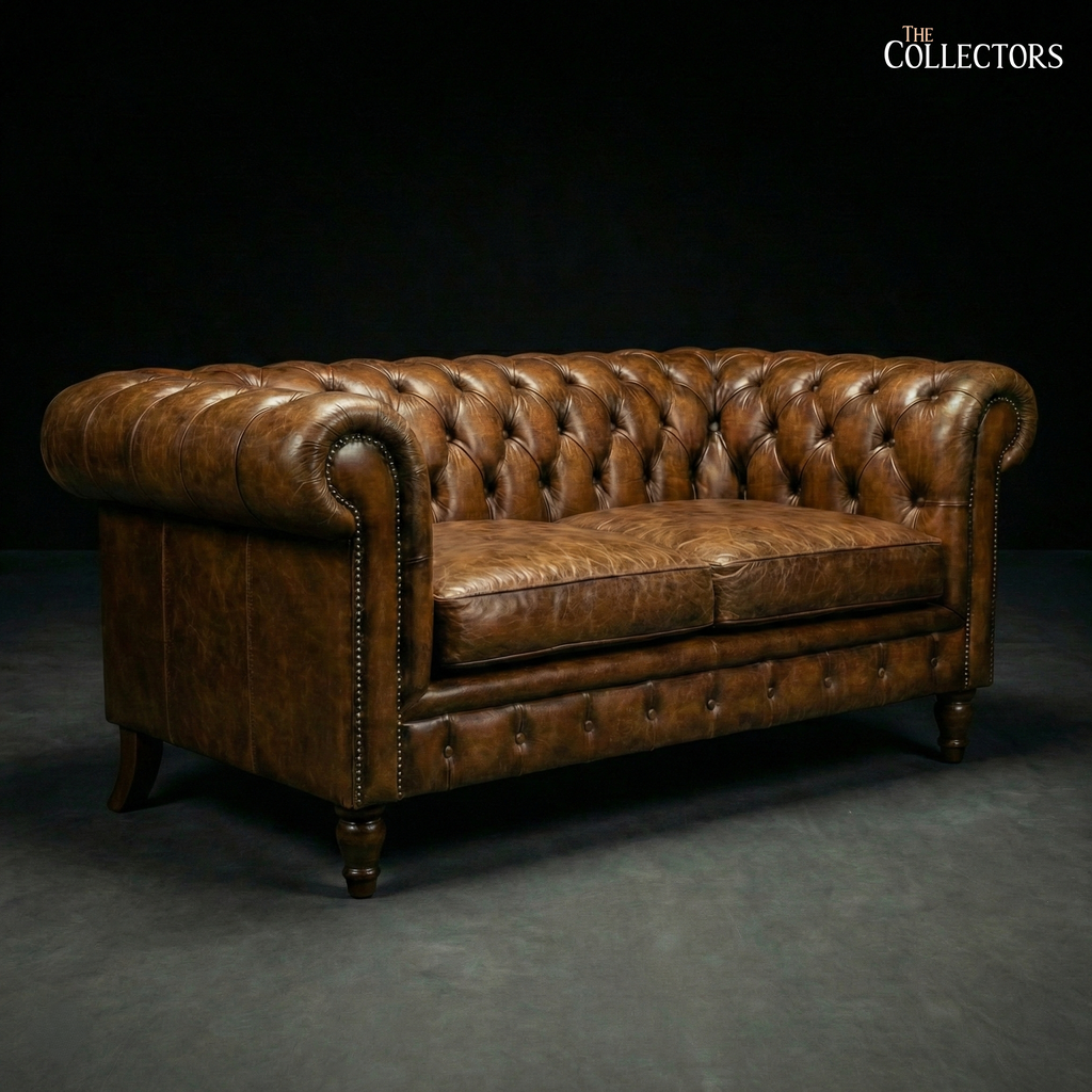 The Westminster Gentleman’s Chesterfield Two Seater Leather Sofa