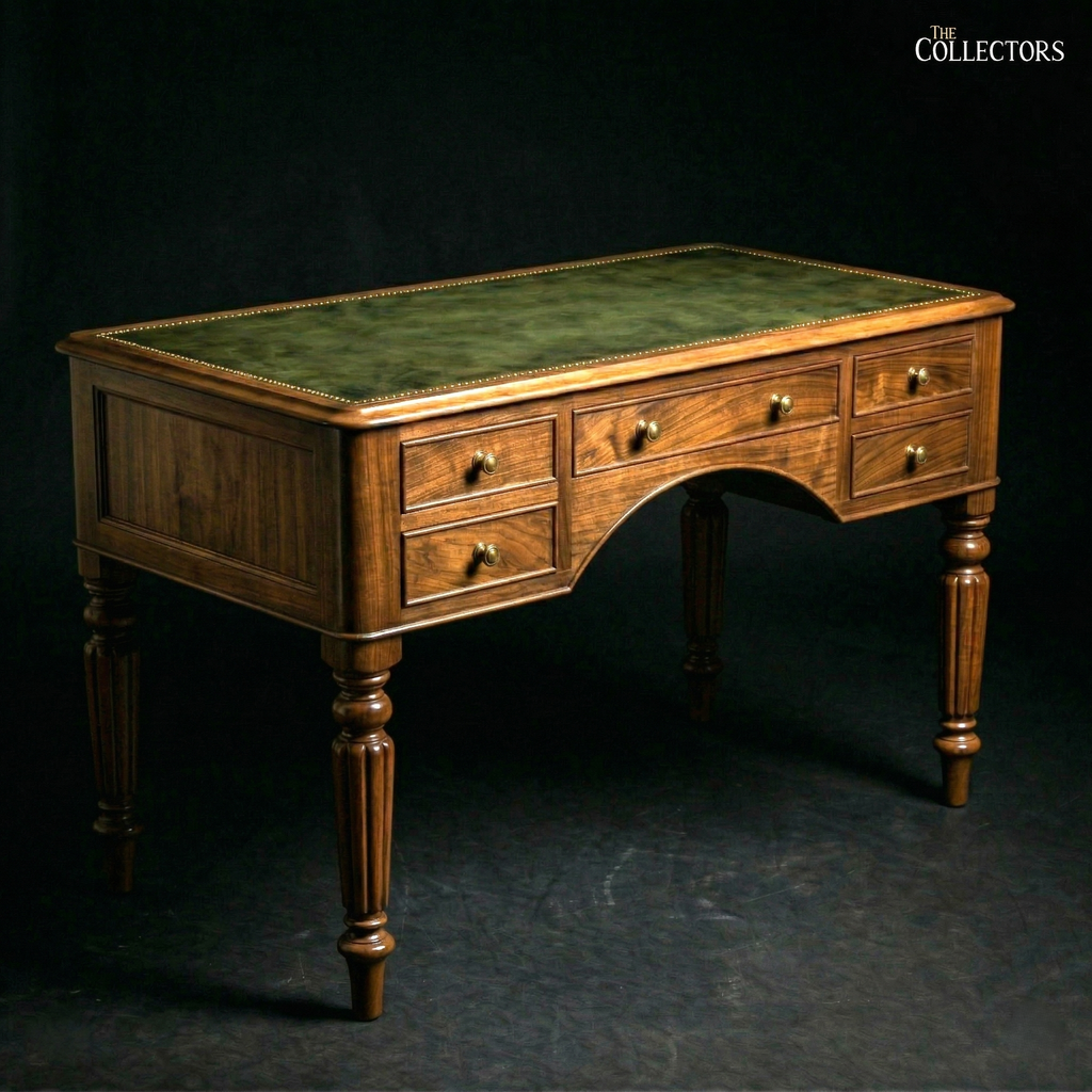 The Bristol Kneehole Leather-Top Desk