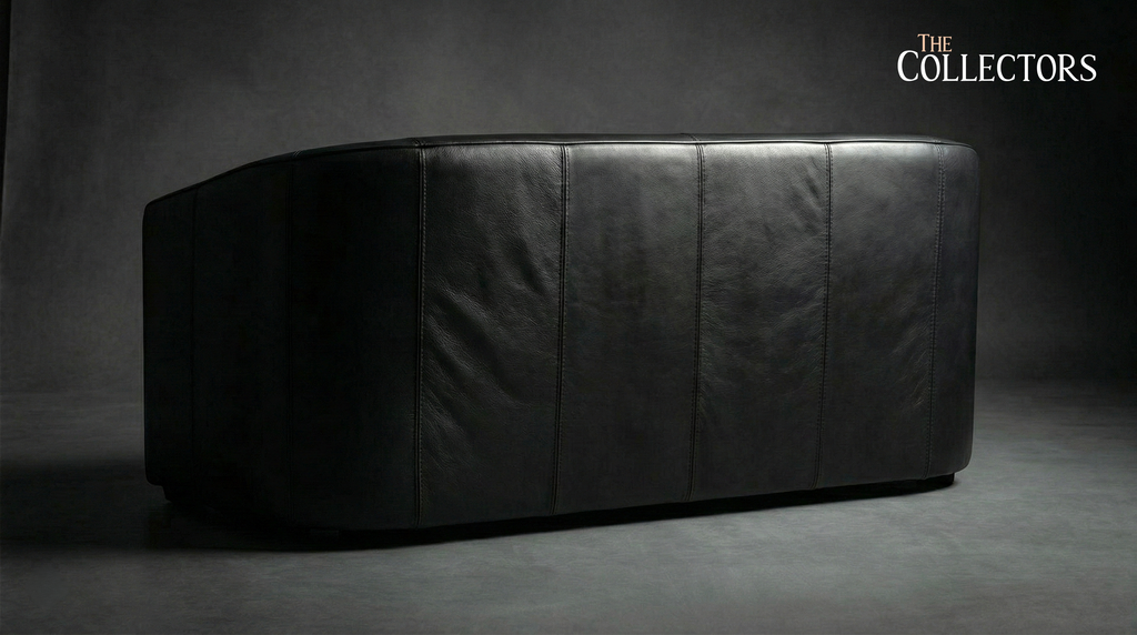 Turin Moderne Art Deco Leather Sofa