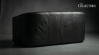 Turin Moderne Art Deco Leather Sofa