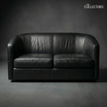 Turin Moderne Art Deco Leather Sofa