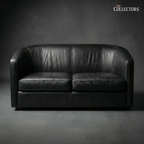 Turin Moderne Art Deco Leather Sofa